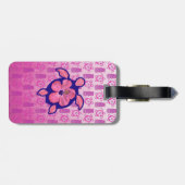 Hawaiian Honu Turtle en Hibiscus Bagagelabel (Achterkant horizontaal)