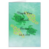 Hawaiian Honu Wedding Bedankt (Voorkant)