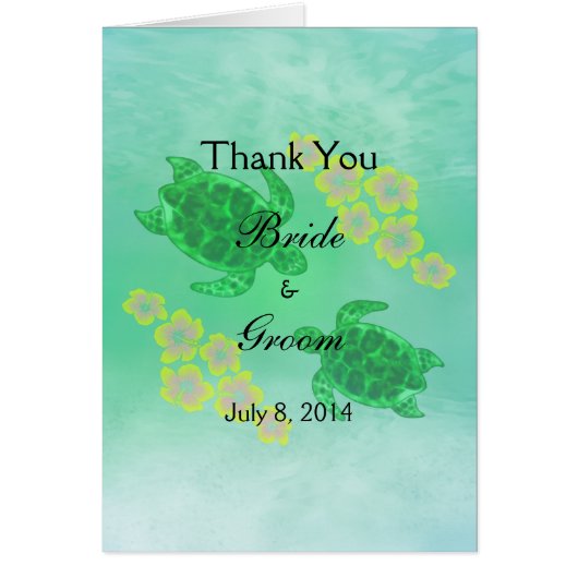 Hawaiian Honu Wedding Bedankt (Voorkant)