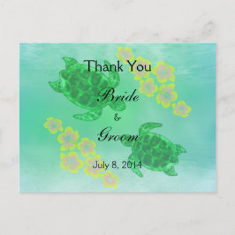 Hawaiian Honu Wedding Bedankt Briefkaart