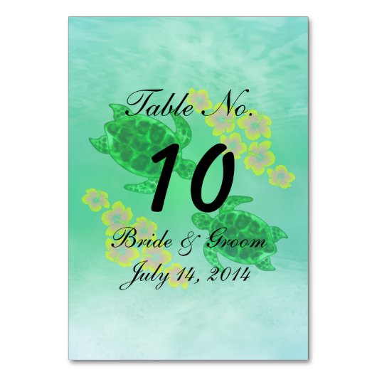 Hawaiian Honu Wedding Kaart (Voorkant)