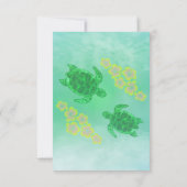 Hawaiian Honu Wedding RSVP Kaartje (Achterkant)