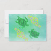 Hawaiian Honu Wedding RSVP Kaartje (Achterkant)