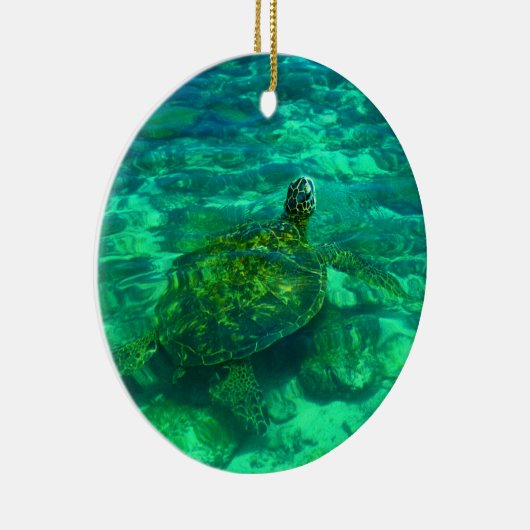 Hawaiian Honu Zee Turtle Keramisch Ornament (Rechts)