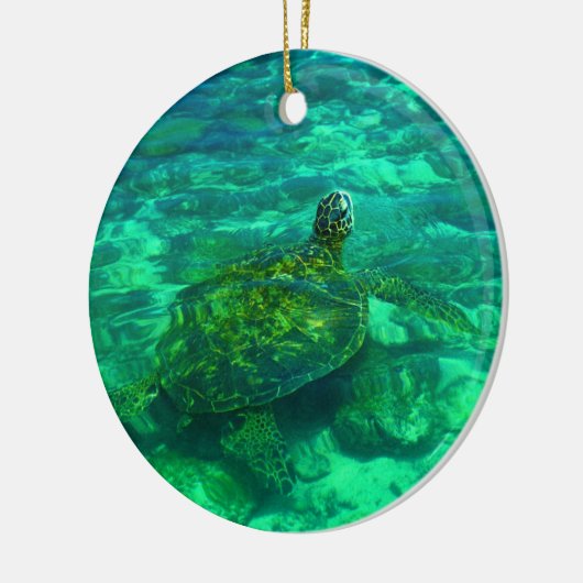 Hawaiian Honu Zee Turtle Keramisch Ornament (Links)