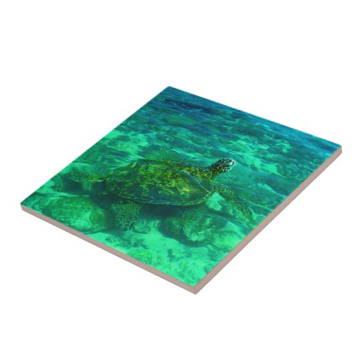 Hawaiian Honu Zee Turtle Tegeltje (Zijkant)
