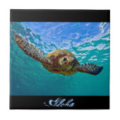Hawaiian Honu - Zee Turtle Tegeltje (Voorkant)