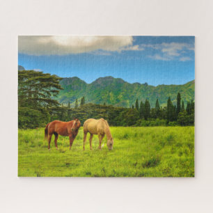 Hawaiian Horses, Hokulei Peak, Kauai, Hawaii Legpuzzel