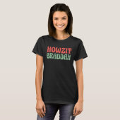 Hawaiian Howzit Braddah Hawaii Pineapple Tiki T-shirt (Voorkant volledig)
