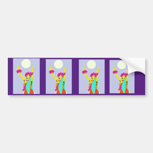 Hawaiian Hula Bumper Bumpersticker (Voorkant)