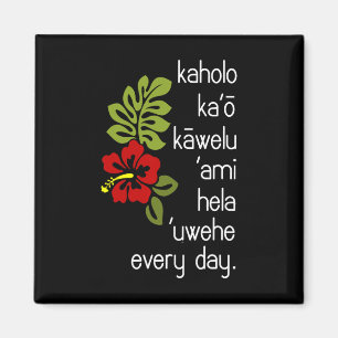 Hawaiian Hula Dance Uwehe day Hibiscus Flower Magneet