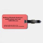 Hawaiian Hula Dancer Coral Bagagelabel (Achterkant horizontaal)