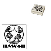 Hawaiian Hula Dancer Girls Rubber Stamp Rubberstempel (Gestempeld)
