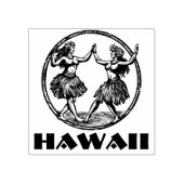 Hawaiian Hula Dancer Girls Rubber Stamp Rubberstempel (Afrduk)