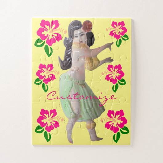 Hawaiian Hula Dancer Hibiscus Thunder_Cove Legpuzzel (Verticaal)