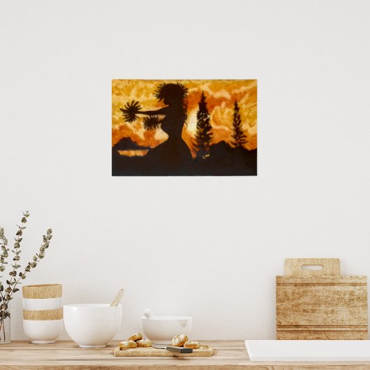 Hawaiian Hula Dancer Poster (Keuken)