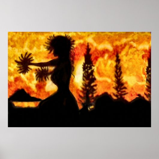 Hawaiian Hula Dancer Poster (Voorkant)