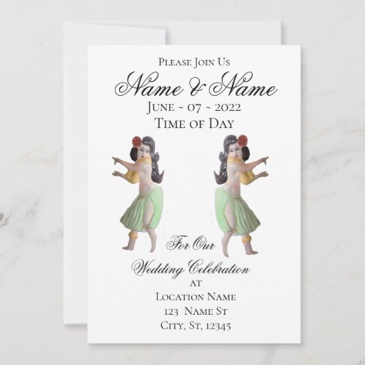 Hawaiian Hula Dancer Thunder_Cove Kaart (Voorkant)