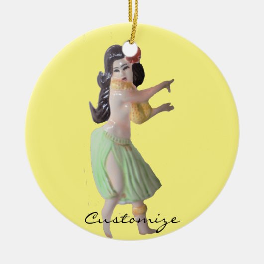 Hawaiian Hula Dancer Thunder_Cove Keramisch Ornament (Voorkant)