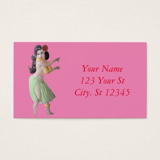 Hawaiian Hula Dancer Thunder_Cove Visitekaartje (Voorkant)