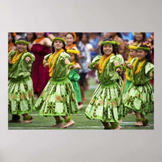 Hawaiian Hula Dancers Poster (Voorkant)