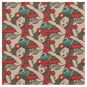 Hawaiian Hula Dancers Stof