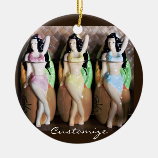 Hawaiian Hula Dancers Thunder_Cove Keramisch Ornament (Voorkant)