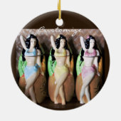 Hawaiian Hula Dancers Thunder_Cove Keramisch Ornament (Achterkant)