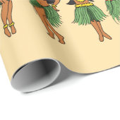 Hawaiian Hula Dancing Girls Aloha Cadeaupapier (Rol Hoek)