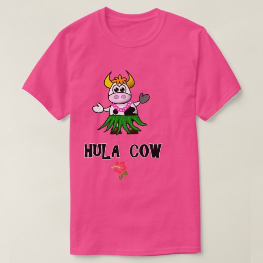 Hawaiian Hula danserende Koe Funny Gift Dk T-shirt (Design voorkant)