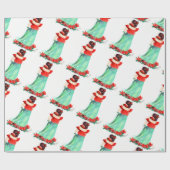 Hawaiian Hula Girl-kerstcadeaupapier Cadeaupapier (Vlak)