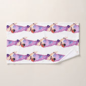 Hawaiian Hula Girl Paarse Bath Towel Set Bad Handdoek (Handdoek)