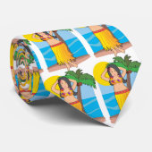 Hawaiian Hula Girl Stropdas (Opgerold)
