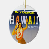 Hawaiian Hula Girls Mele Kalikimaka Keramisch Ornament (Rechts)