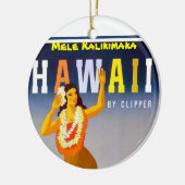 Hawaiian Hula Girls Mele Kalikimaka Keramisch Ornament (Links)