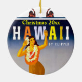 Hawaiian Hula Girls Mele Kalikimaka Keramisch Ornament (Achterkant)