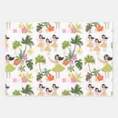 Hawaiian Hula Girls Wrapping Paper (Voorkant)