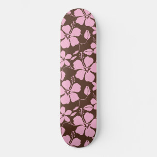 HAWAIIAN HULA (HIBISCUS) BROWN/PINK PERSOONLIJK SKATEBOARD
