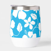 HAWAIIAN (HULA) HIBISCUS PATROON IN BLAUW (Rechts)