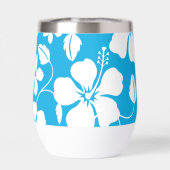 HAWAIIAN (HULA) HIBISCUS PATROON IN BLAUW (Achterkant)