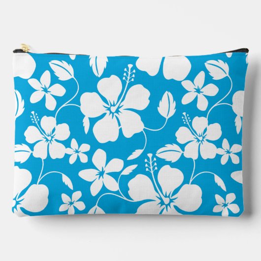 HAWAIIAN HULA (HIBISCUS) PATROON IN BLAUW ETUI (Voorkant)