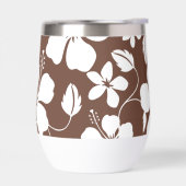 HAWAIIAN (HULA) HIBISCUS PATROON IN BRUIN (Links)