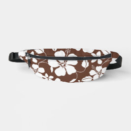 HAWAIIAN HULA (HIBISCUS) PATROON IN BRUIN HEUPTASJE