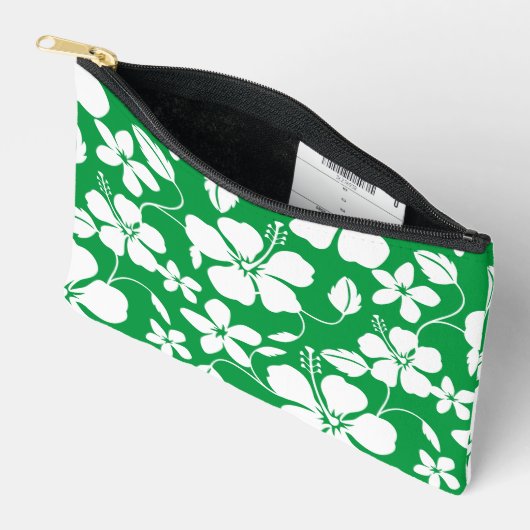 HAWAIIAN HULA (HIBISCUS) PATROON IN GROEN ETUI (Open)