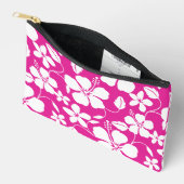 HAWAIIAN HULA (HIBISCUS) PATROON IN HEET ROZE ETUI (Open)