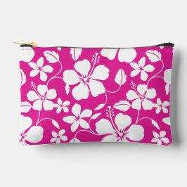 HAWAIIAN HULA (HIBISCUS) PATROON IN HEET ROZE ETUI