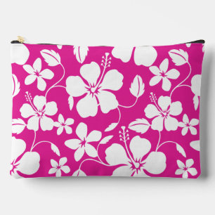HAWAIIAN HULA (HIBISCUS) PATROON IN HEET ROZE ETUI