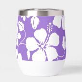 HAWAIIAN (HULA) HIBISCUS PATROON IN LICHT PAARSE (Achterkant)