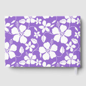 HAWAIIAN HULA (HIBISCUS) PATROON IN LICHT PAARSE GASTENBOEK (Achterkant)