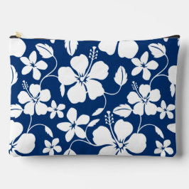 HAWAIIAN HULA (HIBISCUS) PATROON IN NAVY BLUE ETUI